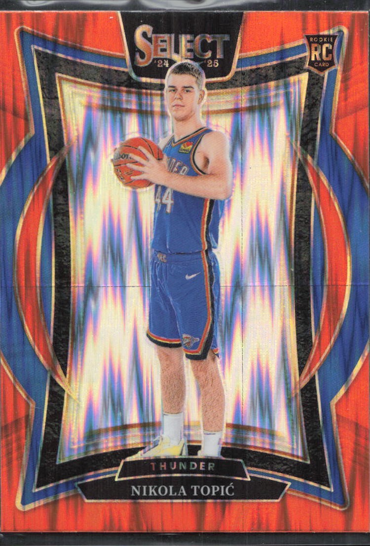 2024-25 Panini Select #89 Nikola Topic Red Wave Prizm