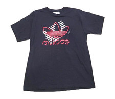 Adidas Trefoil Logo Shirt Black Red White Men s Size Large Top Tee