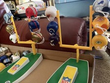 Kit poteau de but casque de football NFL NFC/AFC mini boîte en caoutchouc en plastique 38 casques