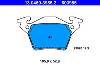 ATE Bremsbelagsatz, Scheibenbremse 13.0460-3985.2 FüR MERCEDES-BENZ