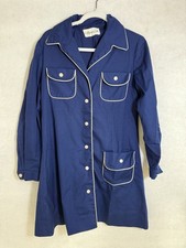 California girl Vintage Medium Navy Blue 60's Shift Women's Dress