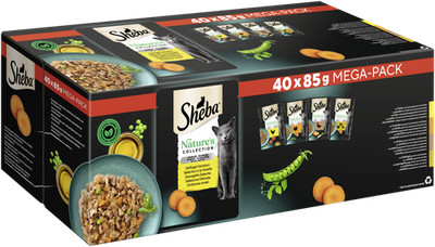 40x85g Sheba Katzenfutter Nassfutter Natures Collection Gelee Geflügel Variation