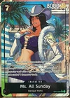One Piece ~ Ms. All Sunday  OP14-084 SR Alt Art ~ The Azure Sea’s Seven ENG : NM