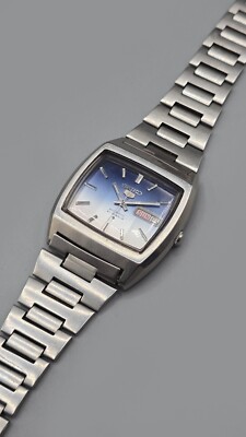 Vintage Seiko 5 Automatic 6319-5020 Men's Watch 21 Jewels Blue
