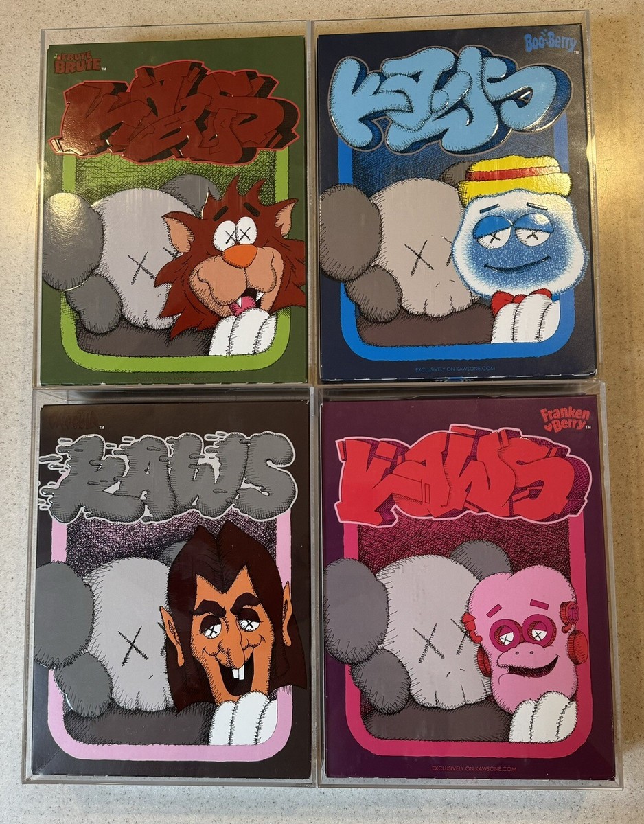 Kaws x Monsters Limited Edition Set of 4 Cereal Boxes + Rare Kaws x Monsters Limited Edition Set of 4 Cereal Boxes + Rare