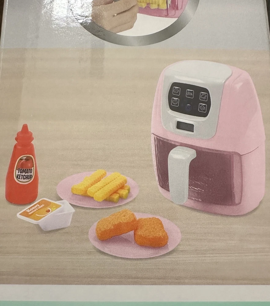 Air Fryer for Kids Kitchen Toys Chef Pretend Play Set Cooking Game with Fries Air Fryer for Kids Kitchen Toys Chef Pretend Play Set Cooking Game with Fries