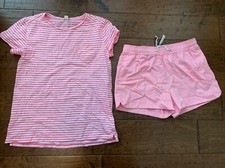 girls 2pc crewcuts pink shorts and tee set Size 16