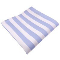 Tigertie Einstecktuch Blau Babyblau Himmelblau Weiß Gestreift - Tuch Polyester