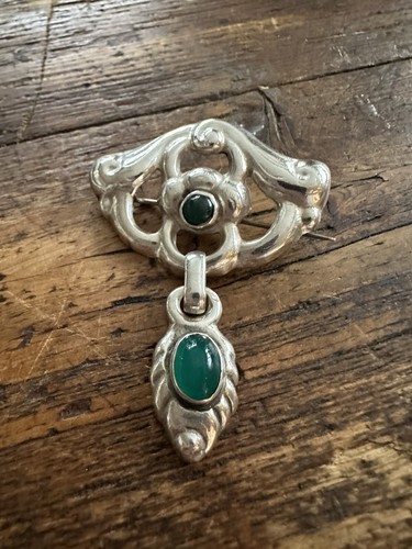 Spilla Art Noveau 830s argento sterling Norvegia norvegese Skønvirke tenuta vintage 987 - Foto 2 di 6