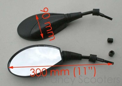 8mm Pair of black Mirror 150cc 50cc Scooter Moped ATV Go Kart Dirt Bike Taotao