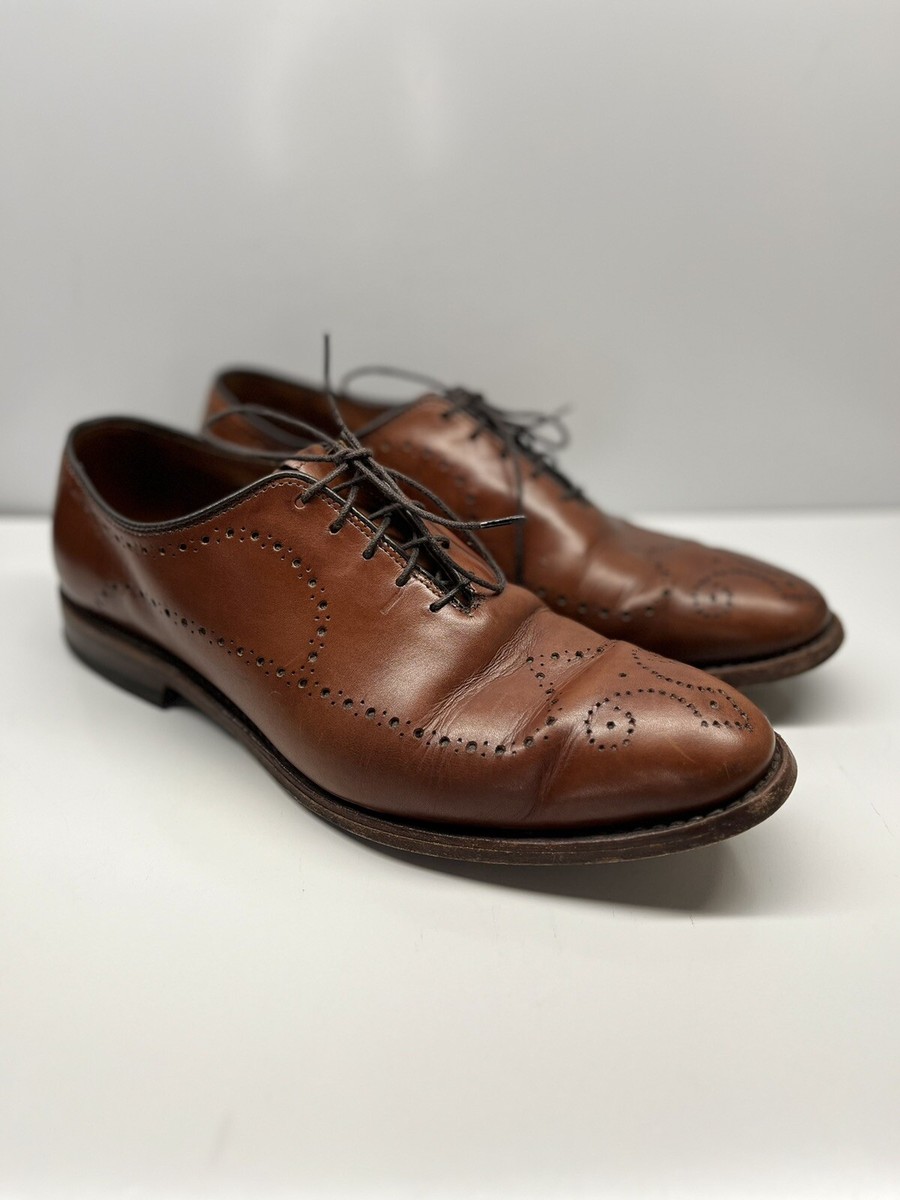 Allen Edmonds Fairfax Walnut Whole Cut Brogue Oxford Dress Shoes Size 8D just-got-these-used-fairfax-  main image 4