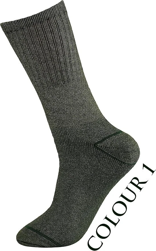 12 Pair Mens Military Army Socks Combat Patrol Thermal Boots Work Sock Size 6-11 - Image 2 of 4