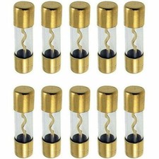 Absolute AGU100 10 pcs Gold AGU 100 Amp 100A Car Stereo Inline Amp Glass Fuse