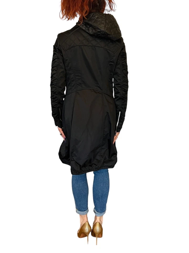 CHAQUETA ABRIGO MUJER DAWN LEVY CALI NEGRA CON CAPUCHA ACOLCHADA BABERO EXTRAÍBLE NEGRA XS Foto 4 de 4