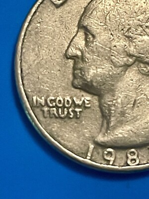1981 IN  COD WE TRUST Error 50c Coin Mint Mark Error See Photos 