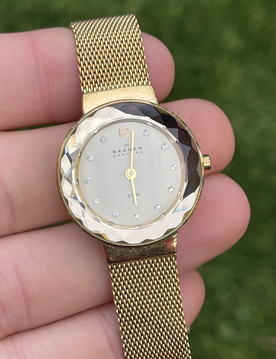 Skagen denmark gold watch clearance