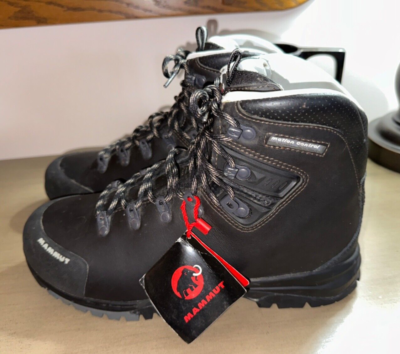 New MAMMUT W's Kootenay 5 black leather hiking boots 11 N Raichle