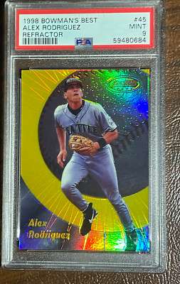 1998 Bowman'S Best Alex Rodriguez Refractor Psa 9