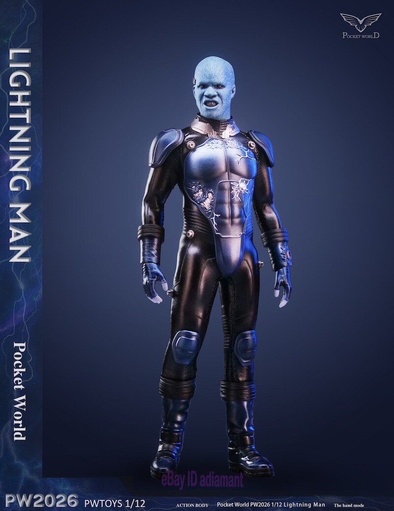 pwtoys エレクトロ PWTOYS Electro Lighting Man 1/12 Male Action Figure Model