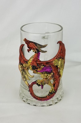Mittelalter Gothic Krug Glas Drache Deko Ambiente Dragons Brew