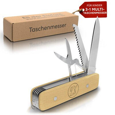 Eli Taschenmesser für Kinder ab 6 Jahre inkl Säge Kindermesser Schere Multitool