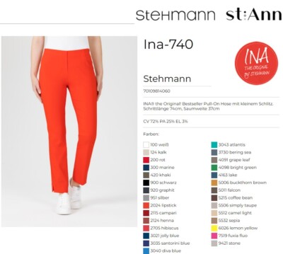 Damenhose #Stehmann Ina 740. Verschiedene Farben