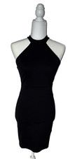 Lulus Endlessly Alluring Black Lace Bodycon Dress Women’s Size Small Stretch