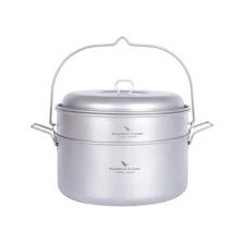 Boundless Voyage Titanium Food Steamer Pan Stock Pot Soup Pot Outdoor Hanging...