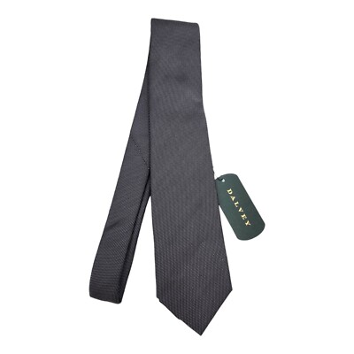 100% Silk Dalvey Mens Neck Tie The Hopsack Grey