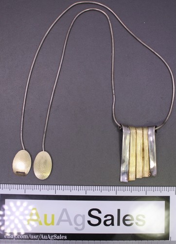 Sterling Silver & 18K Gold Necklace & Earring Set HM BTP