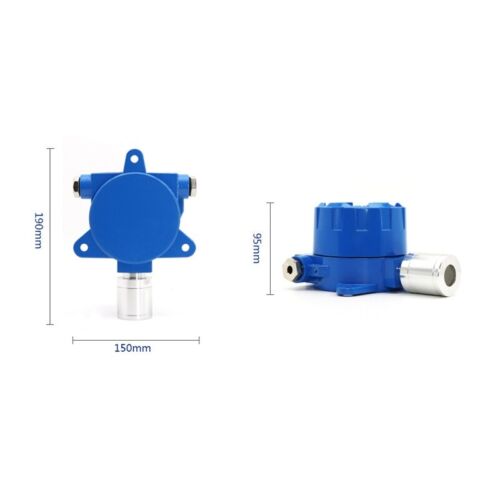 Rilevatore di perdite gas ammoniaca fisso NH3 luce suono allarme monitor DC24V 0-100ppm - Foto 4 di 6