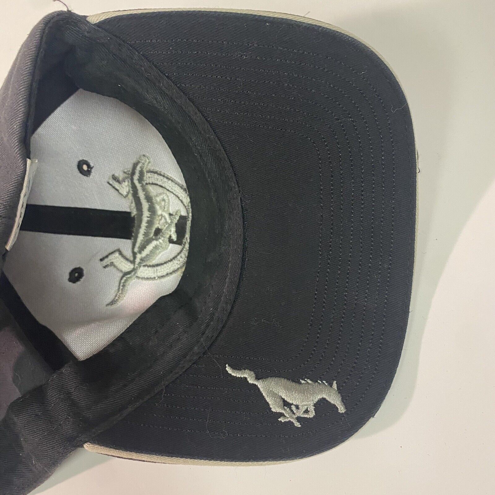 Dark Gray Ford Mustang Baseball cap, strapback, embroidered mustang, GC |  eBay