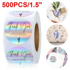 500Pcs / Roll 4 Designs 1.5" Thank You for Supporting My Small Business Stickers