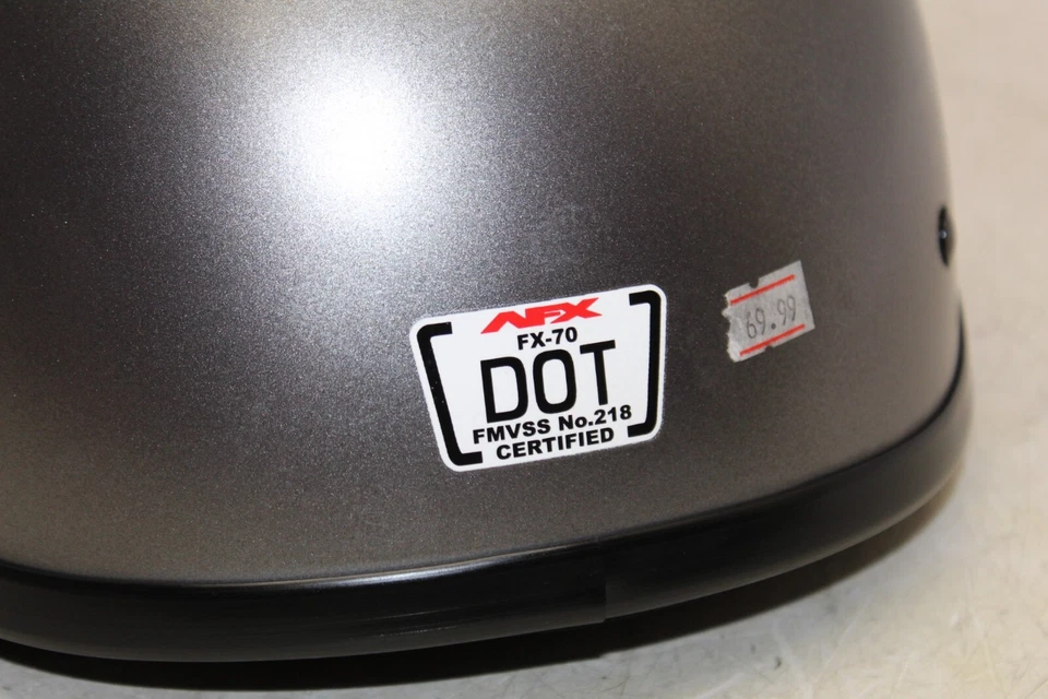 Casco Gorro AFX FX-70 Colores Sólidos Plano Gris Oscuro Talla L Foto 4 de 4