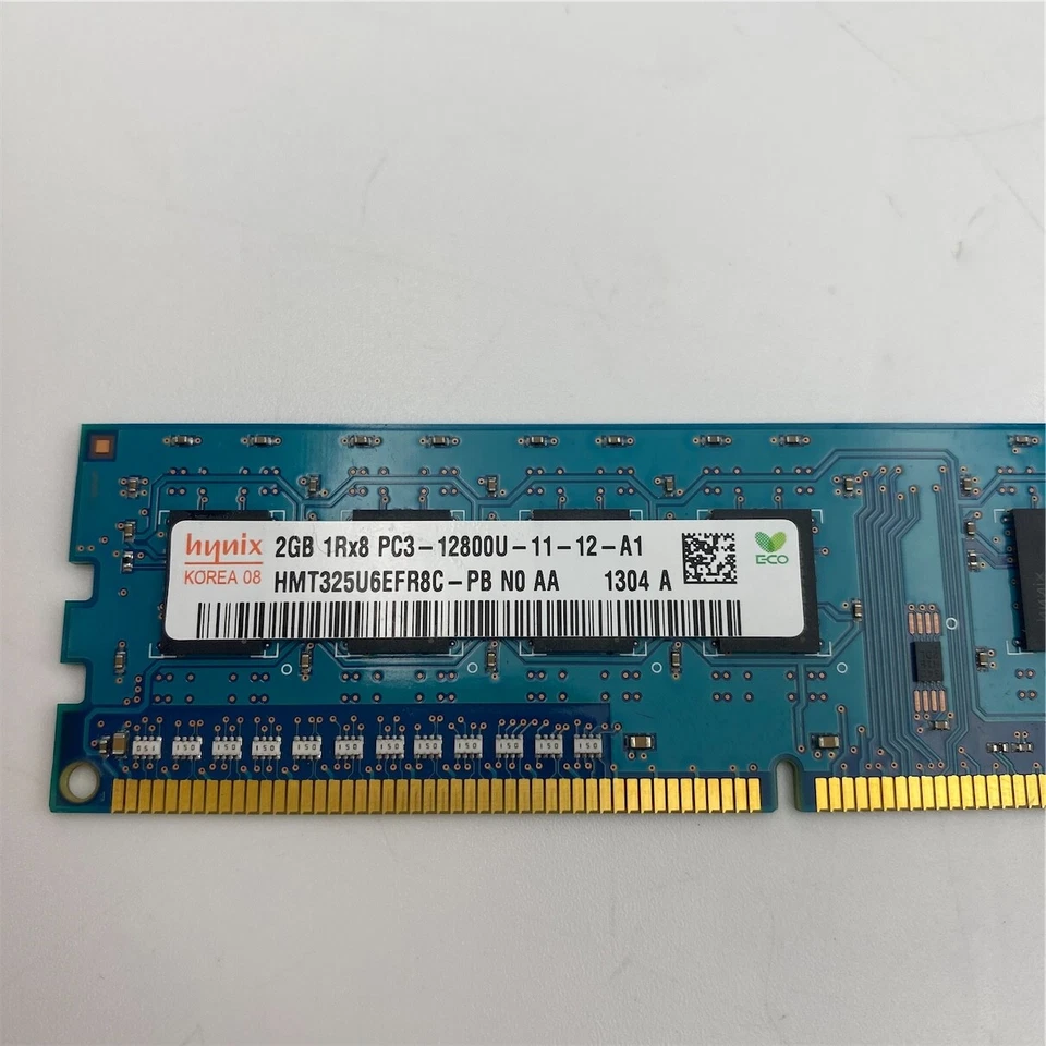 HP 2GB PC3-12800U DDR3-1600 1RX8 N-ECC HMT325U6EFR8C-PB 655409-150 - Image 3 of 4