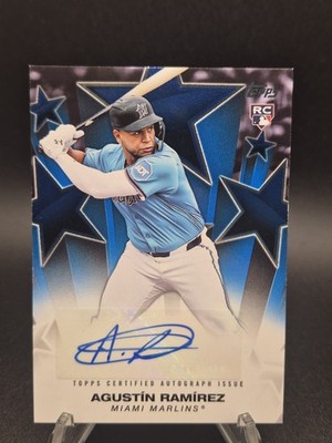 2025 Topps Update Agustin Ramirez Auto Blue 31/150 #BSAU-ARA Miami Marlins
