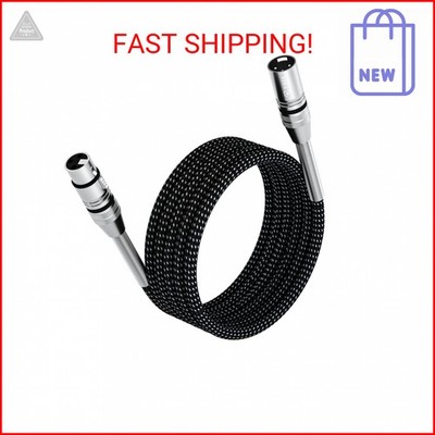 FIBBR XLR Cables 3ft/1M, Microphone Cable Nylon Braided XLR Male to Female Heavy