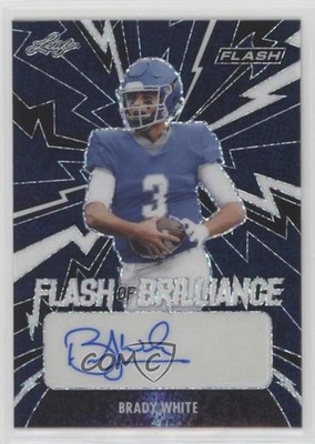 2021 Leaf Flash of Brilliance Navy Blue 64/75 Brady White #FB-BW1 Auto 0th2