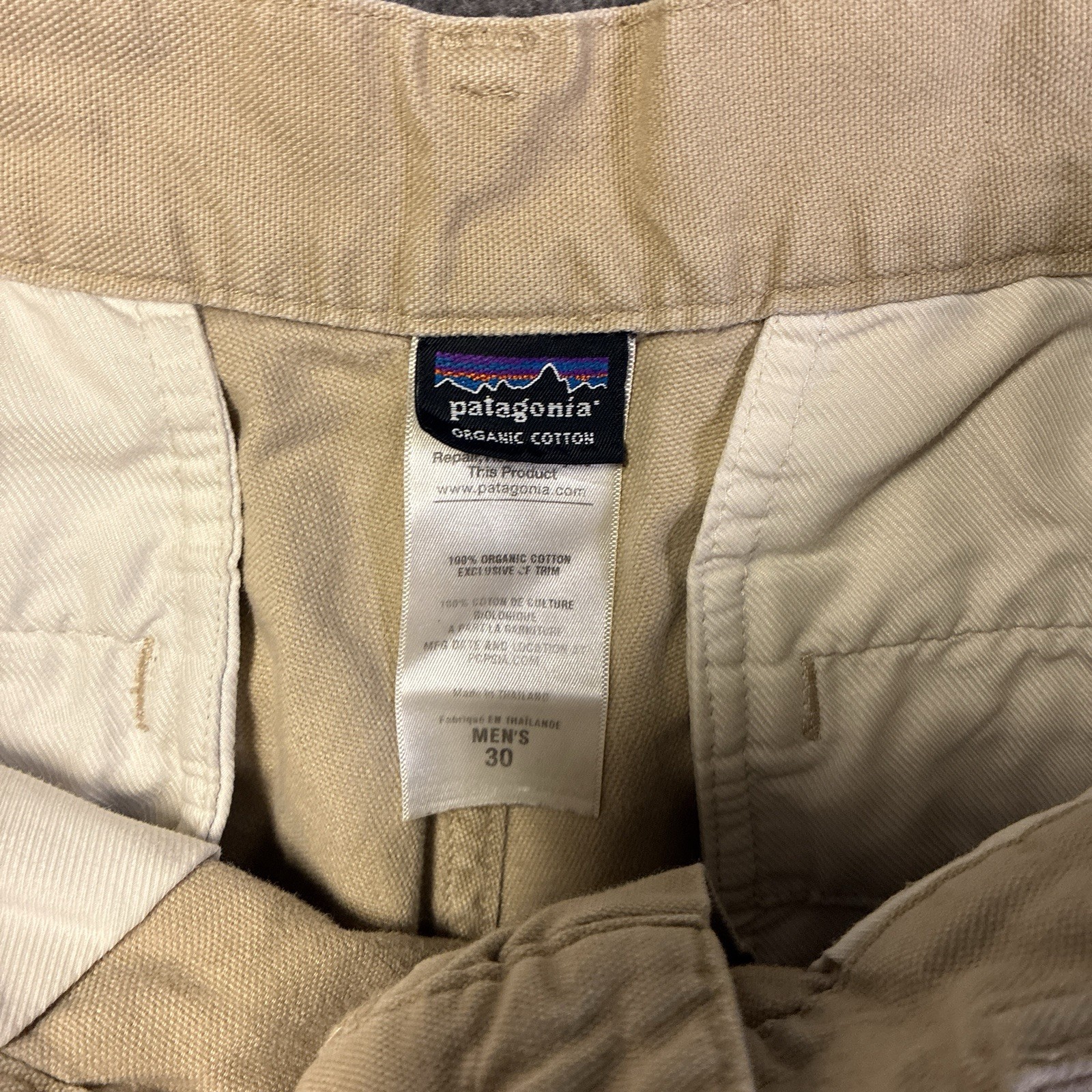 Patagonia Twill Chino Pants Men Size 30 Khaki Organic Cotton Hiking Gorpcore thumbnail 4