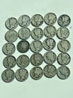 Lot of 25 Mercury Dimes  90% Silver - circ all Teens 1916 - 1919.      #3