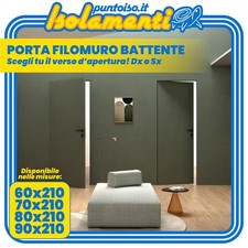 Porta Ermetika XReverX Filo Muro Battente Apertura a Scelta Destra/Sinistra