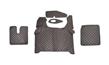 Schwarz mit Rot Stitches Satz Eco Leder Fußmatten für Mann Tgx 2020 + Automatik