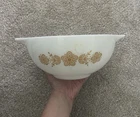 VTG 1970s Pyrex Butterfly Gold Cinderella Mixing Bowl #443 2.5 Qt Quart Dish