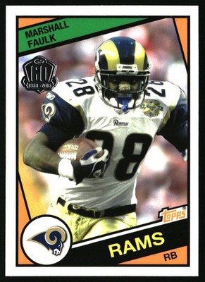 2015 Topps #T60-MFA Marshall Faulk 60th Anniversary St. Louis Rams