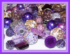 20/pc Purple's / Lavender Jesse James Beads mixed lot RANDOM PICK loose Beads