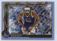 2025-26 Topps Holiday Holiday Light Blue & White Glitter Moses Moody #H111 1r7v