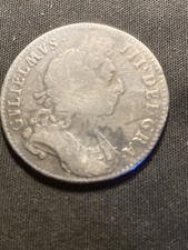 1696 William III Silver Half Crown Coin