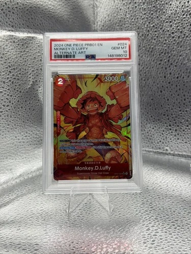 One Piece Monkey D Luffy Alternate Art PRB01 Op01-024 Psa 10