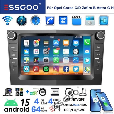 Android AI Autoradio CarPlay Für Opel Astra H radio Corsa C D Zafira B DAB+ Navi