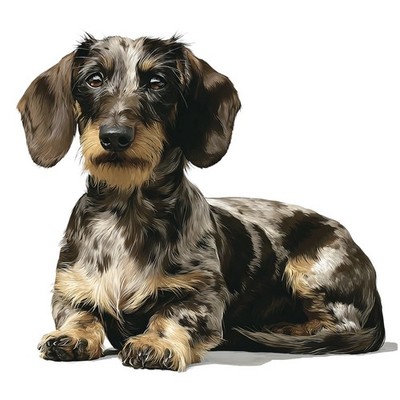 6x Sticker Dachshund Car Sticker 9x9cm Teckel Dachshund Dog Cute Set